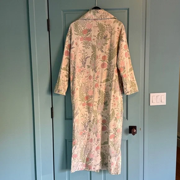Wrangler Cream and Pink Floral Women's Duster Jacket - Picture 2 of 5